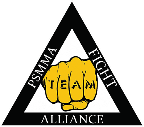 A yellow fist is on top of the team alliance logo.
