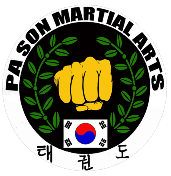 A logo of the martial arts school pason